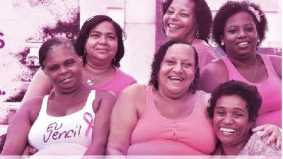 Poderosas de São Francisco do Conde fazem panfletagem sobre câncer de mama