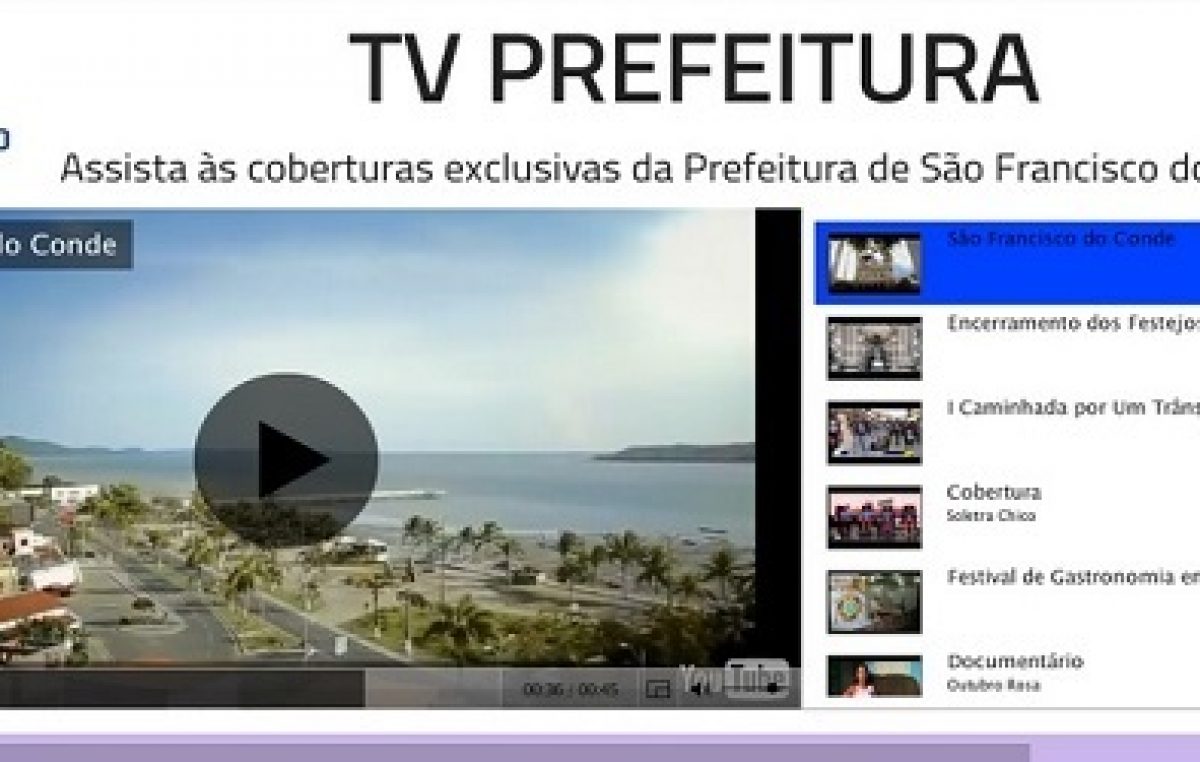 TV Prefeitura: Confira matérias, campanhas e minidocumentários produzidos pela AGECOM