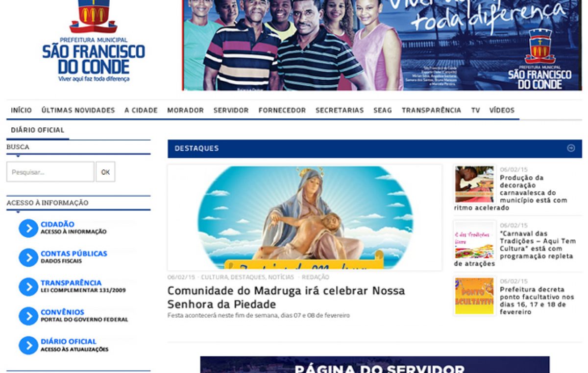 Audiência do site da Prefeitura cresceu