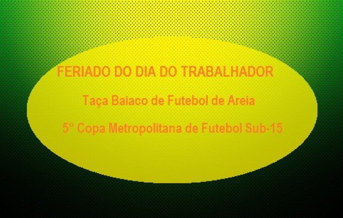 Confira os eventos esportivos que vão agitar a cidade durante o feriado do Dia do Trabalhador