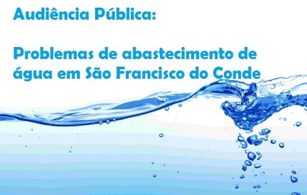 Audiência Pública vai tratar dos problemas de abastecimento de água no município