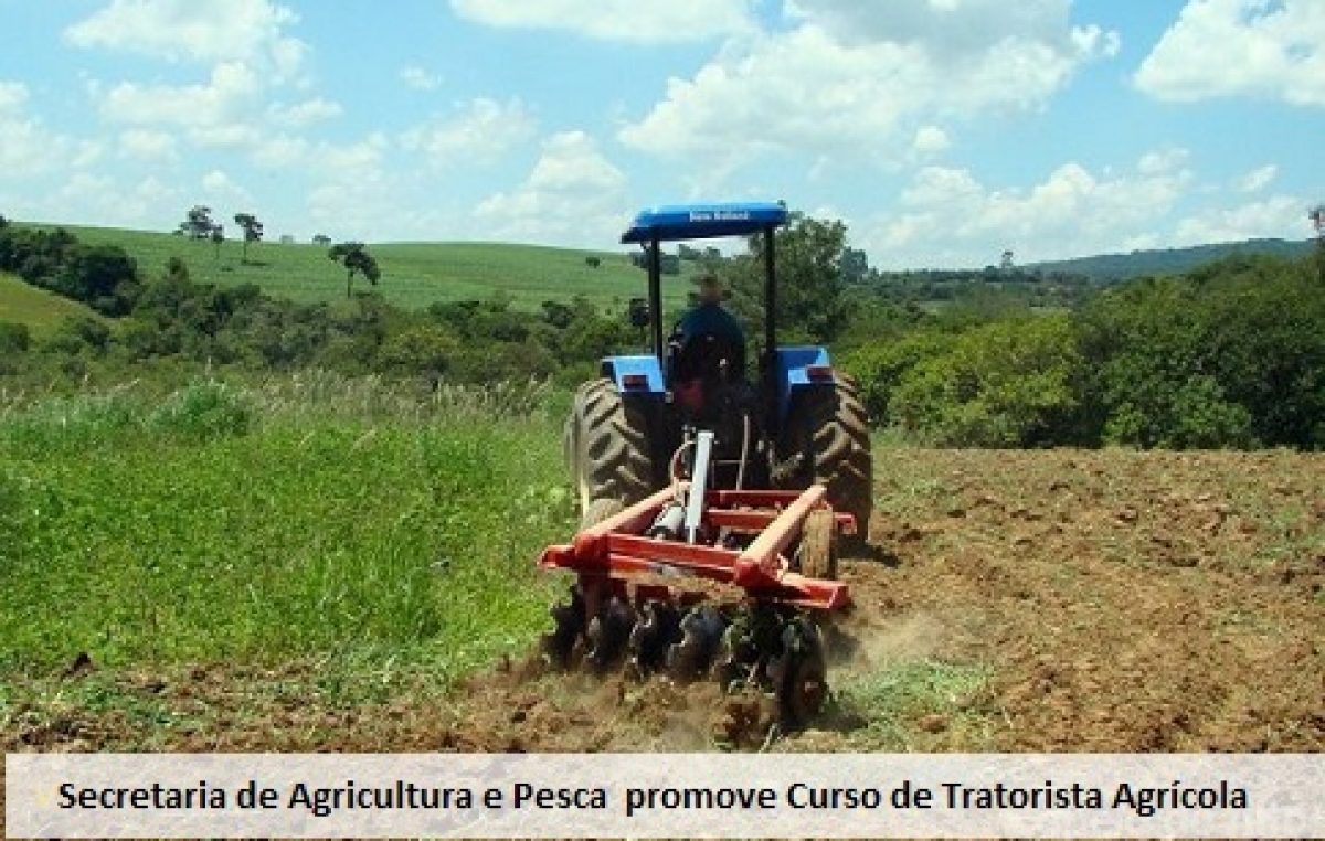 Prefeitura está promovendo curso de Tratorista Agrícola no Coroado