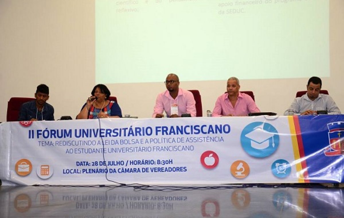 II Fórum Universitário Sanfranciscano discutiu a Lei da Bolsa e a Política de Assistência ao Estudante Universitário Sanfranciscano