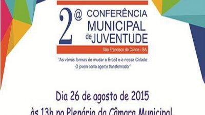 2ª Conferência Municipal da Juventude acontecerá dias 26 e 27 de agosto