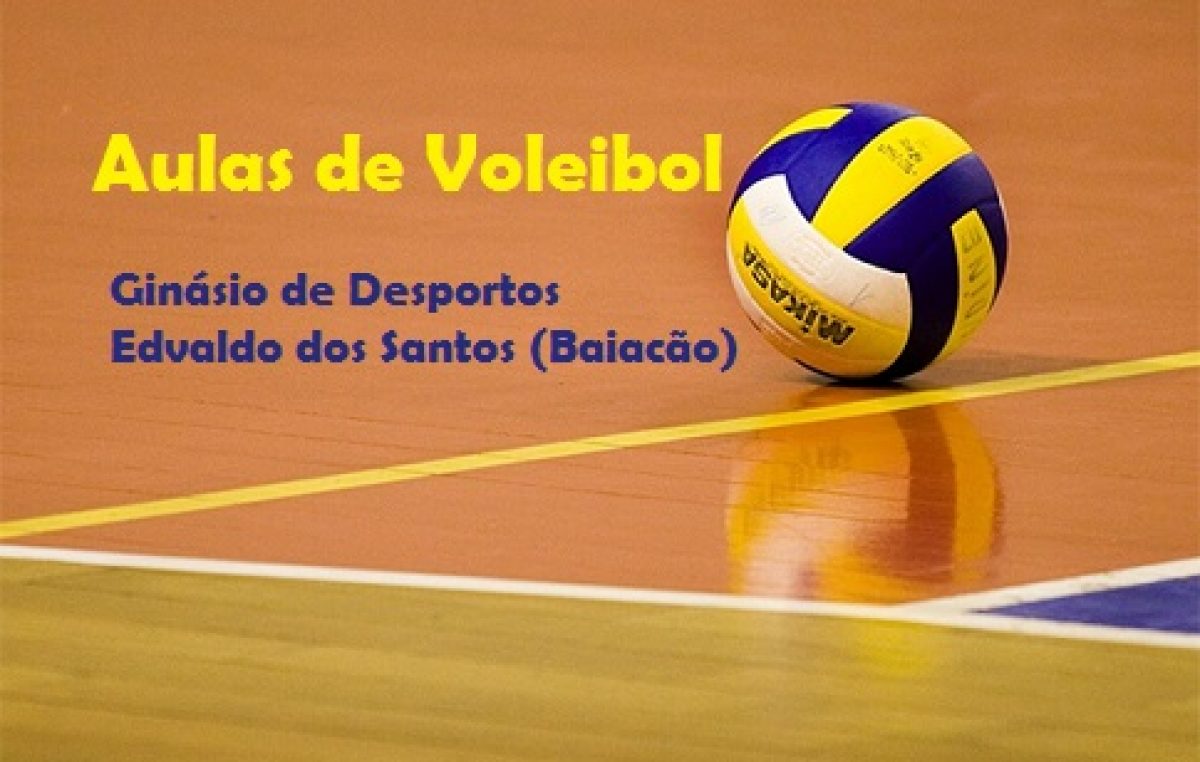 Estão abertas as inscrições para aulas de voleibol no Ginásio Baiacão
