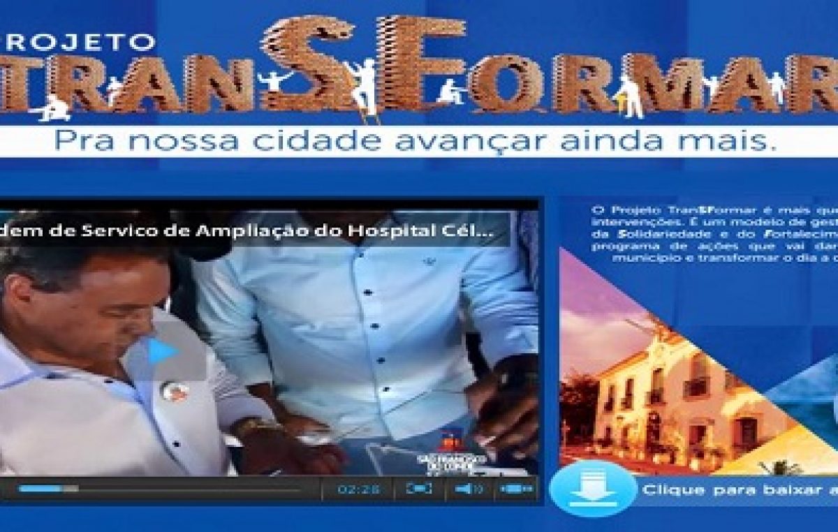 Conheça o hotsite do Projeto TranSFormar – Para Nossa Cidade Avançar Ainda Mais