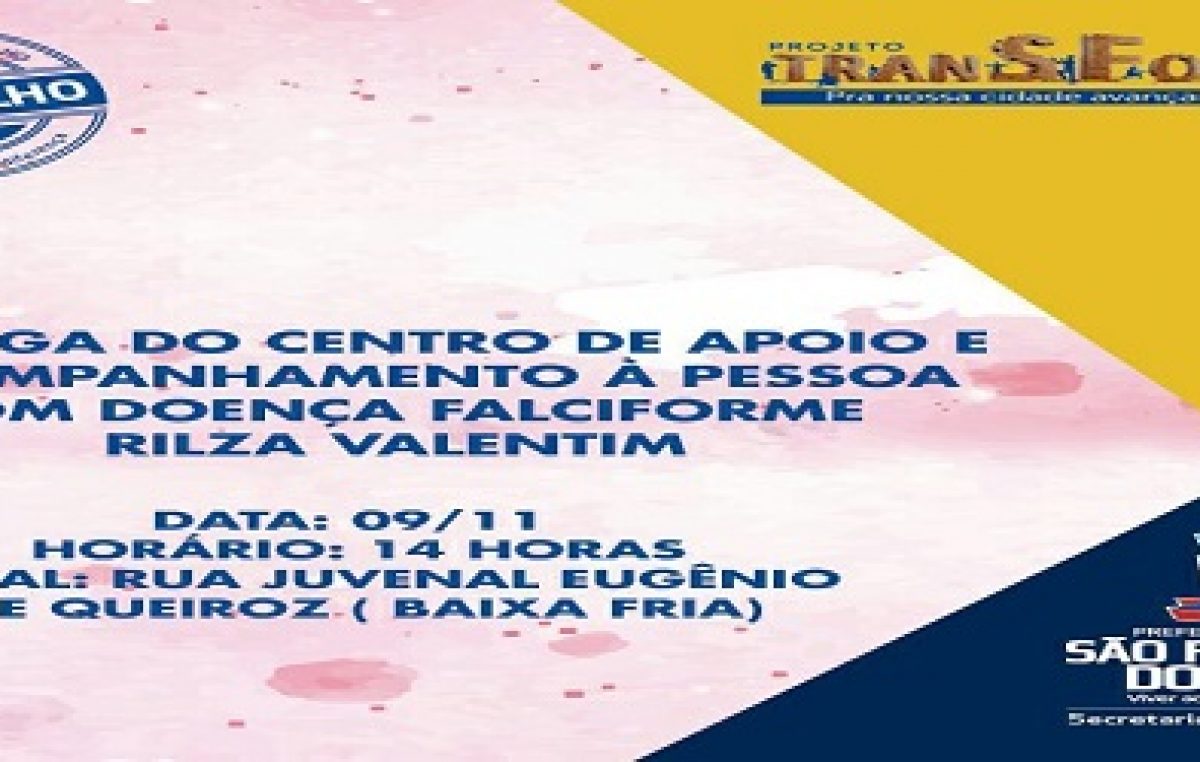 É Trabalho: Centro de Apoio e Acompanhamento à Pessoa com Doença Falciforme será entregue a comunidade franciscana