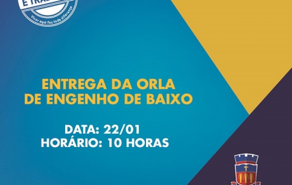 Prefeitura entregará à comunidade, nesta sexta (22), a orla de Engenho de Baixo totalmente reformada