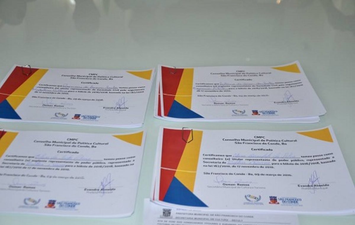 Foram empossados, nesta quarta-feira (09), os Conselheiros Municipais de Cultura