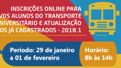 PROUNIFAS abre inscrições ONLINE para acesso ao Serviço de Transporte Universitário e convoca usuários para recadastramento