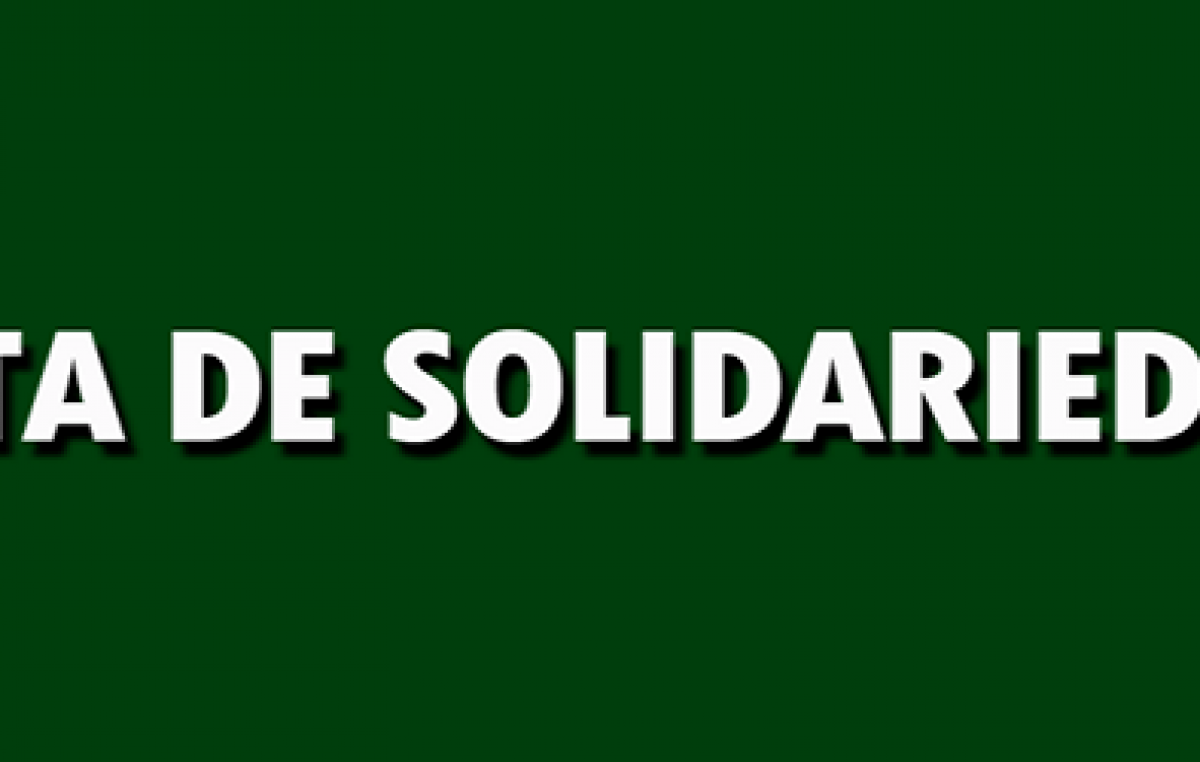 Nota de Solidariedade