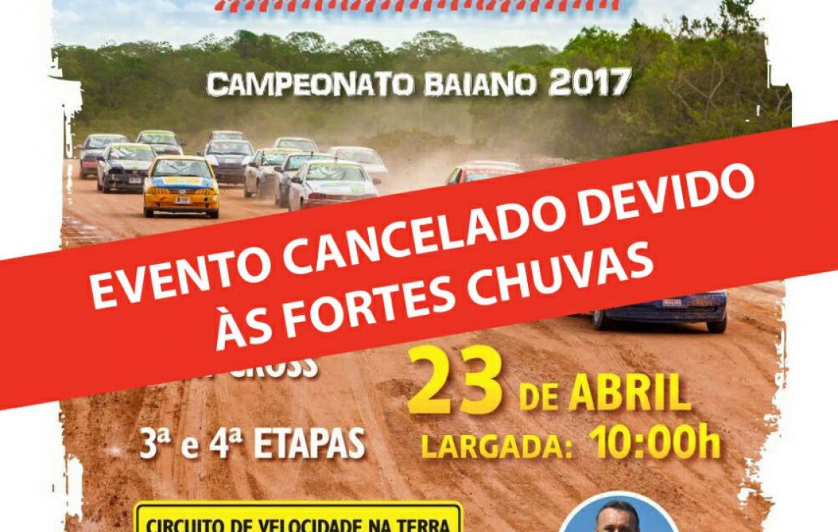 Adiado Campeonato Baiano de Velocidade na Terra, que estava marcado para 23 de abril