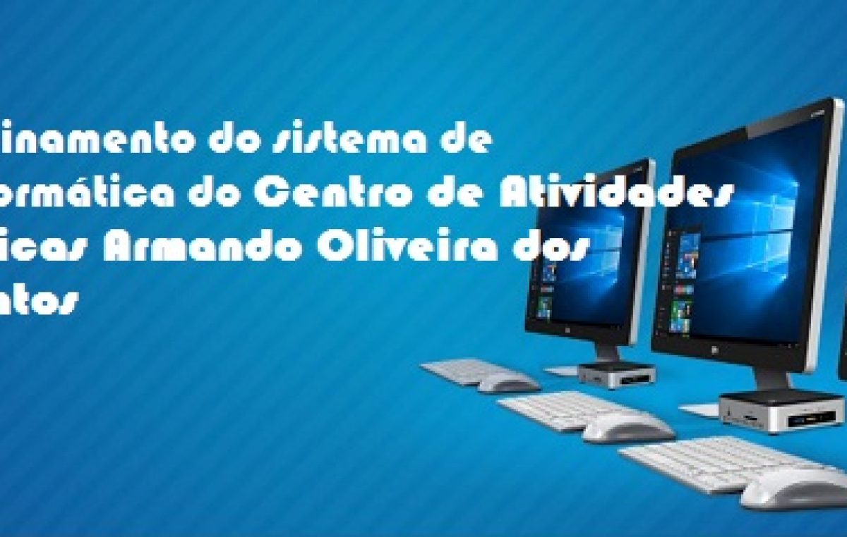 Profissionais do Centro de Atividades Físicas Armando Oliveira dos Santos receberão treinamento no dia 11 de abril