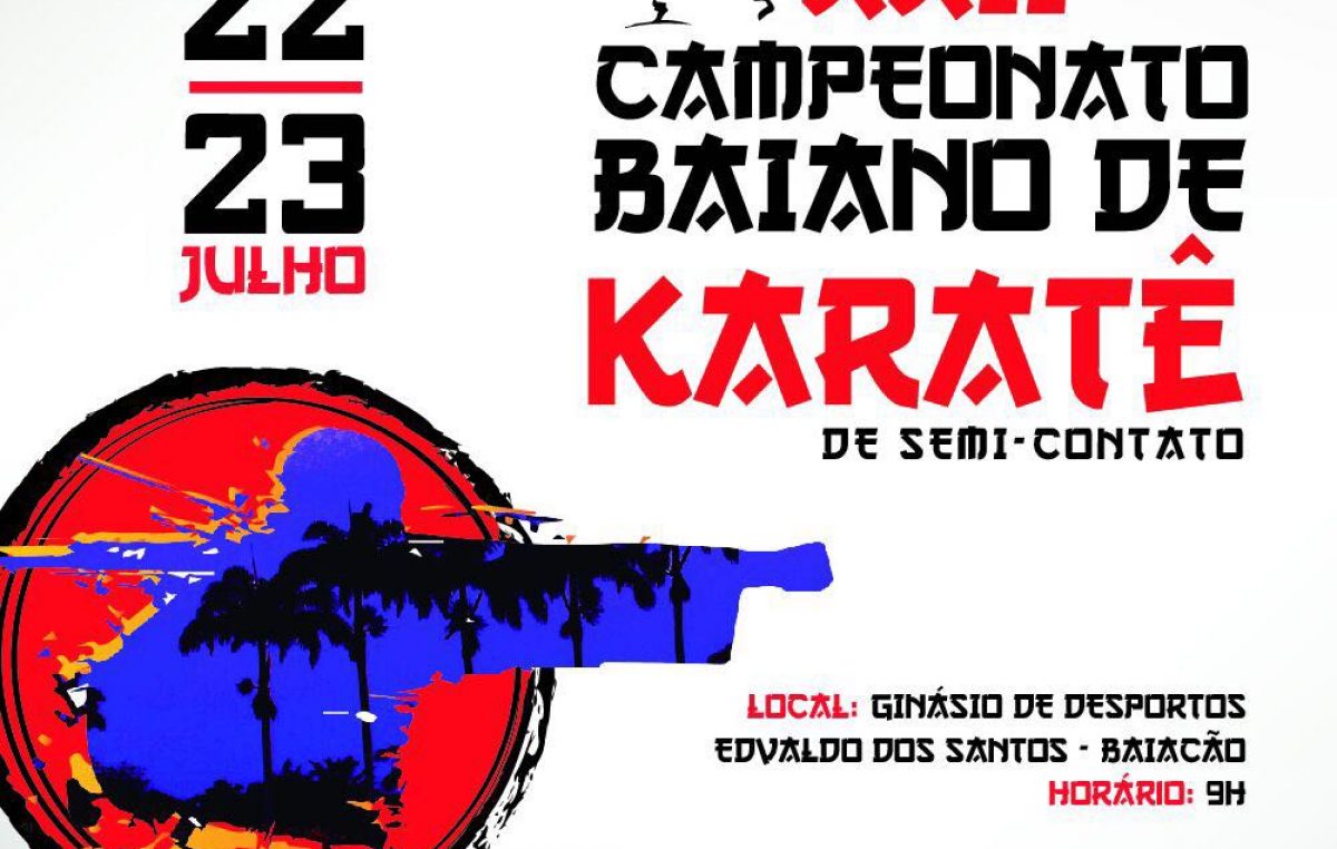 XXII Campeonato de Karatê de Semi-Contato acontecerá nos dias 22 e 23 de julho