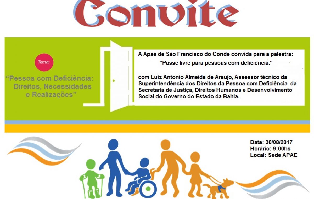 “Passe livre para pessoas com deficiência” é tema de palestra