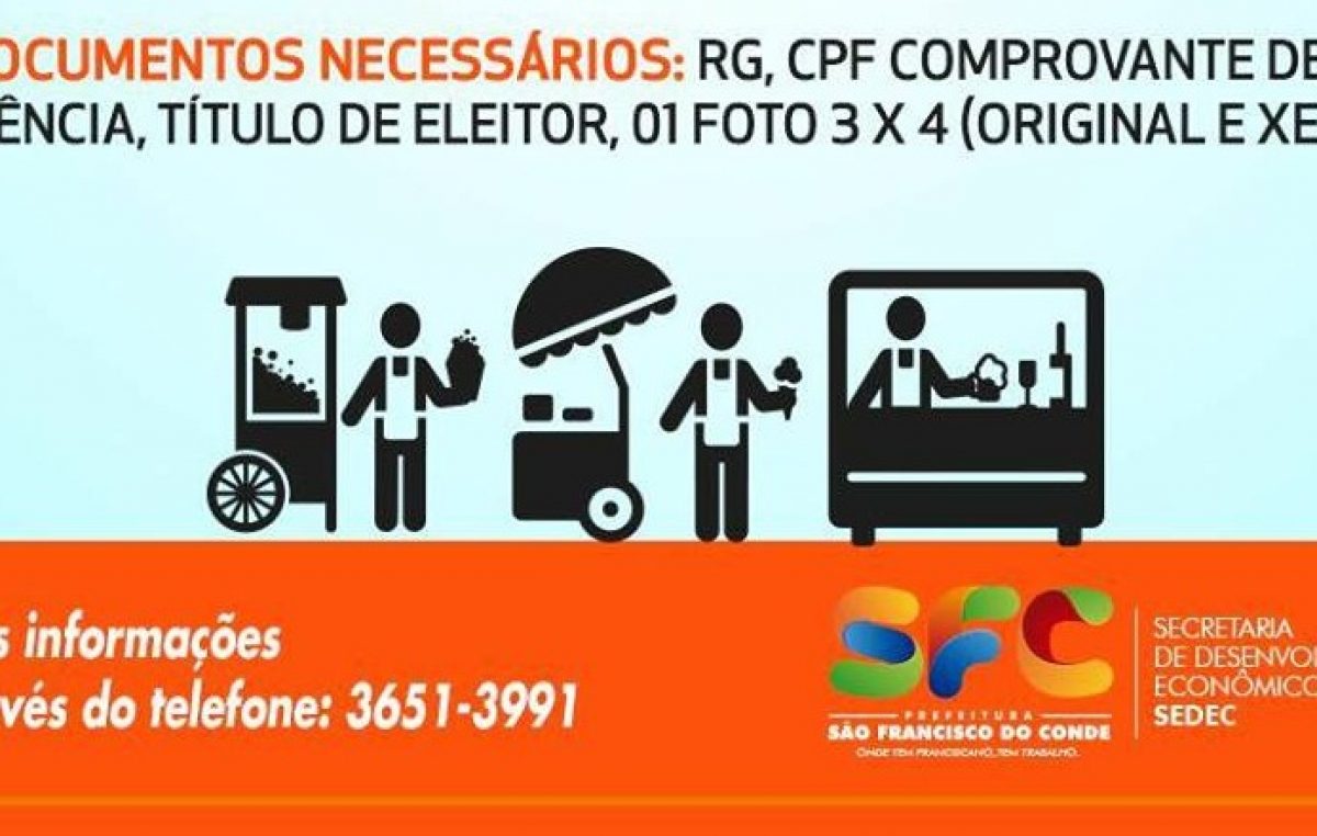 Cadastro de ambulantes termina no dia 10 de novembro