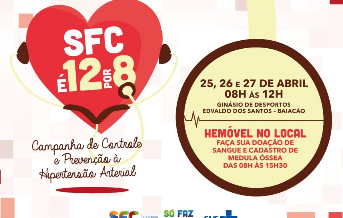 São Francisco do Conde é 12 por 8: Ação visa combater e prevenir a hipertensão arterial