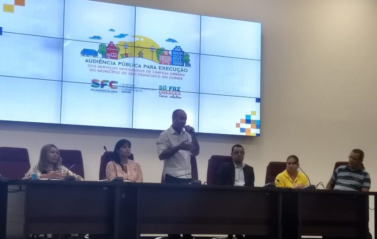 SESCOP: Audiência Pública discutiu à execução dos Serviços Integrados de Limpeza Urbana de São Francisco do Conde