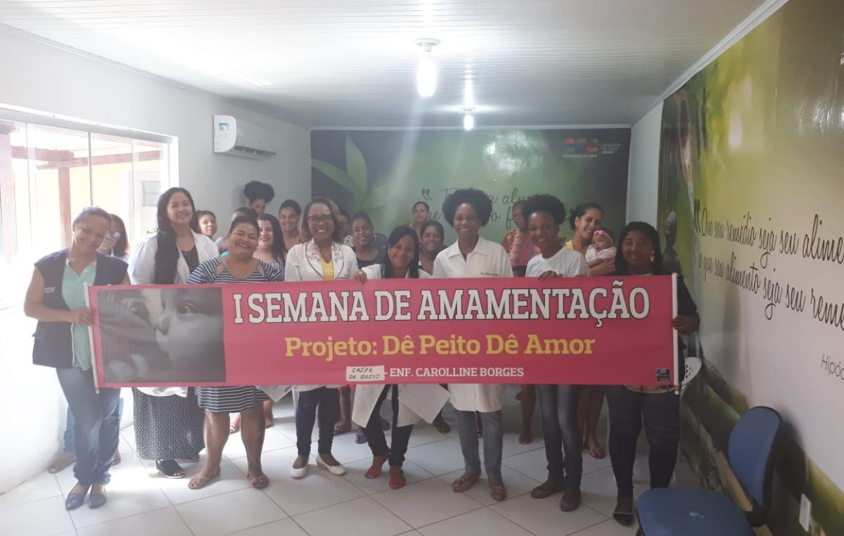 Saúde promoveu atividade no Caípe com o tema “Dê Peito, Dê Saúde”