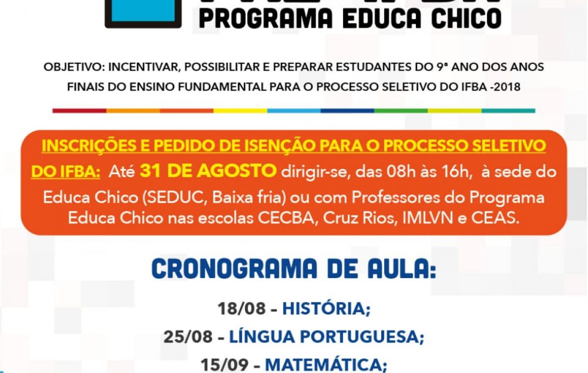 Muitos elogios para o aulão de Língua Portuguesa do Pré-IFBA