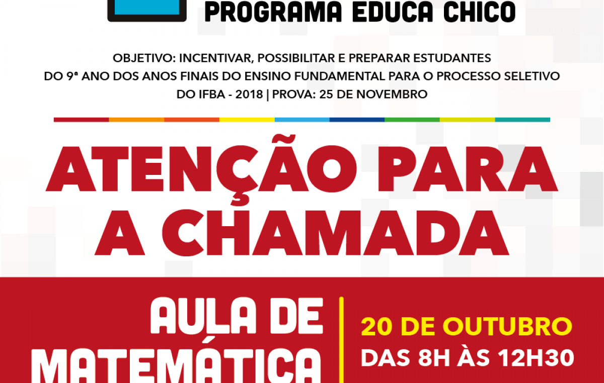 Atividades do Pré-IFBA serão retomadas neste sábado (20)