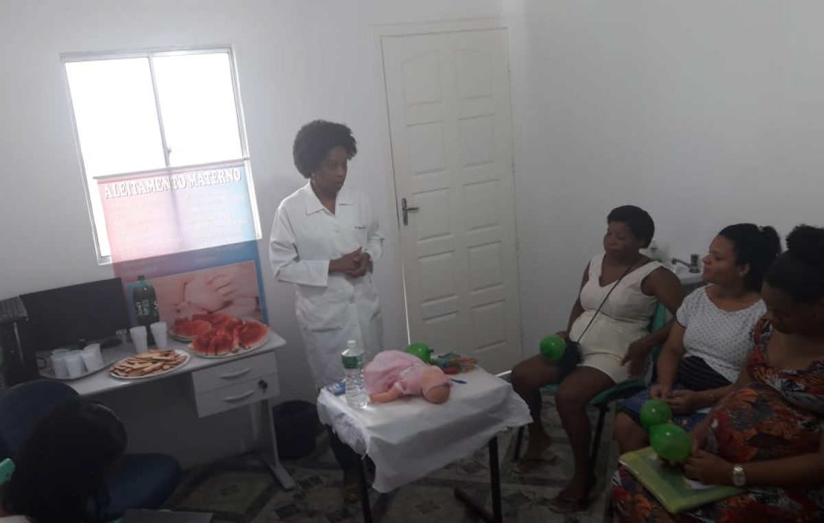 Unidade de Saúde do Caípe de Baixo promoveu atividade voltada para os cuidados com o recém-nascido