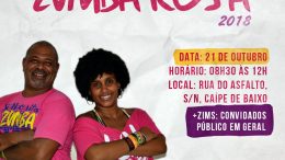 1ª edição do Master Class (Zumba Rosa) acontecerá no dia 21 de outubro no Caípe de Baixo