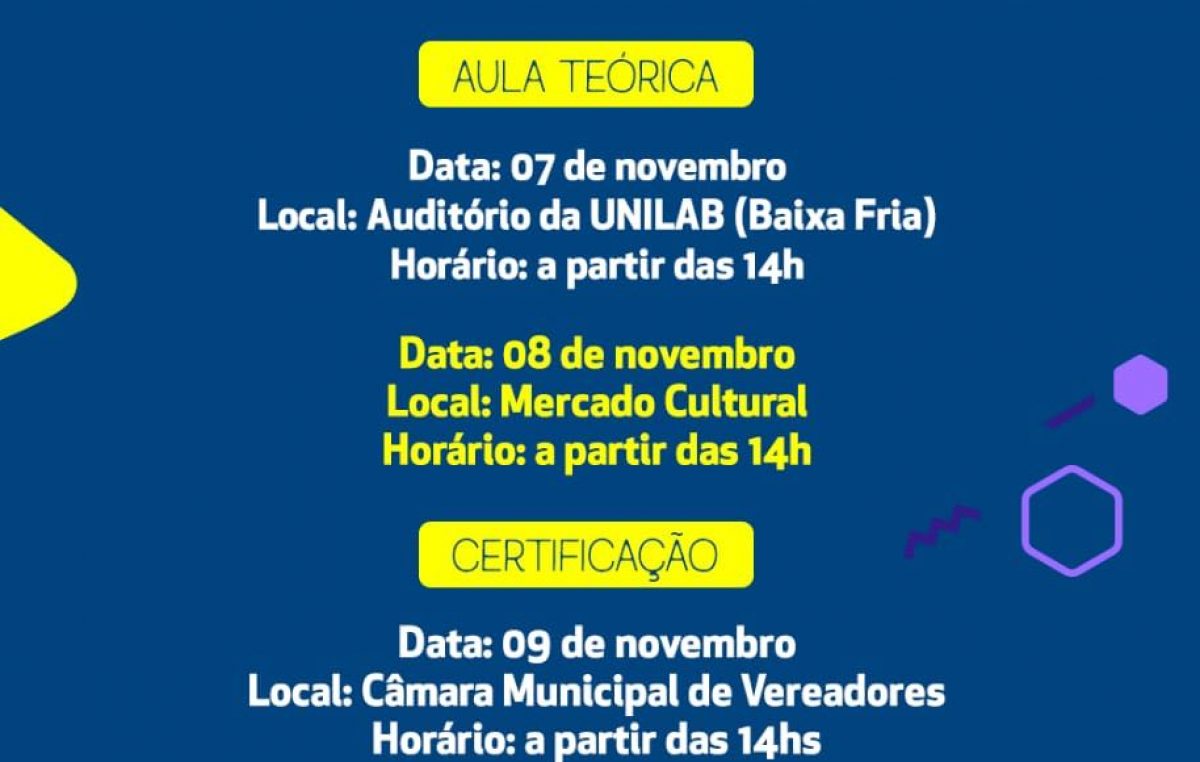 Aulas teóricas do Curso de Capacitação de Agentes Culturais acontecerão nesta quarta (07) e quinta-feira (08)