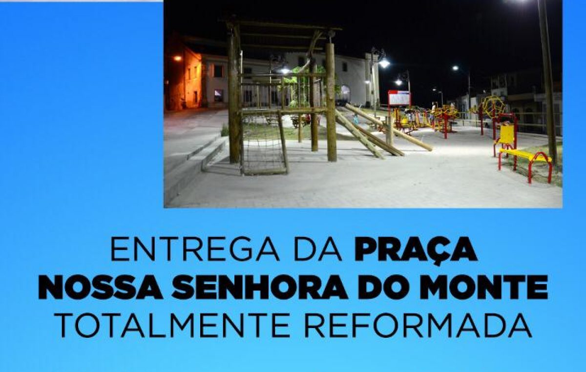 Praça Nossa Senhora do Monte será entregue nesta sexta-feira (01) à comunidade franciscana