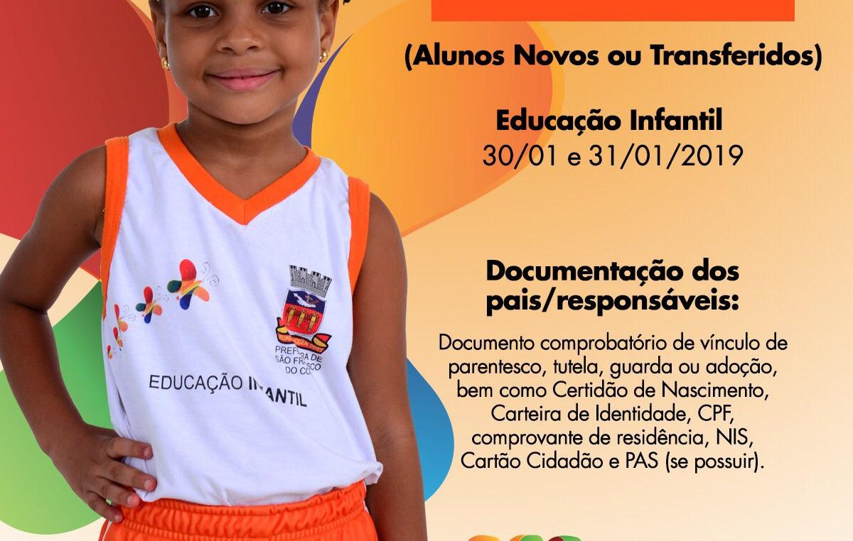 Matrícula informatizada da Rede Municipal de Ensino de São Francisco do Conde começou nesta quarta-feira (30)