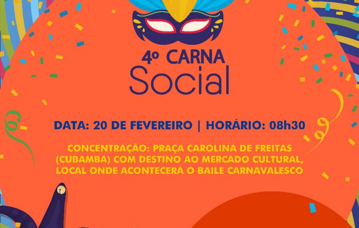 4ª edição do Carna Social será realizada nesta quarta-feira (20)