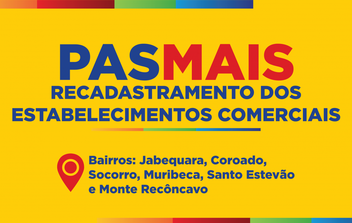 Cadastramento de novos comércios para o recebimento do cartão “PAS MAIS” acontecerá nos dias 25 e 26 de março