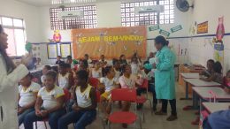 Unidade de Saúde de São Bento promoveu ações de saúde bucal para alunos da Escola Três Marias