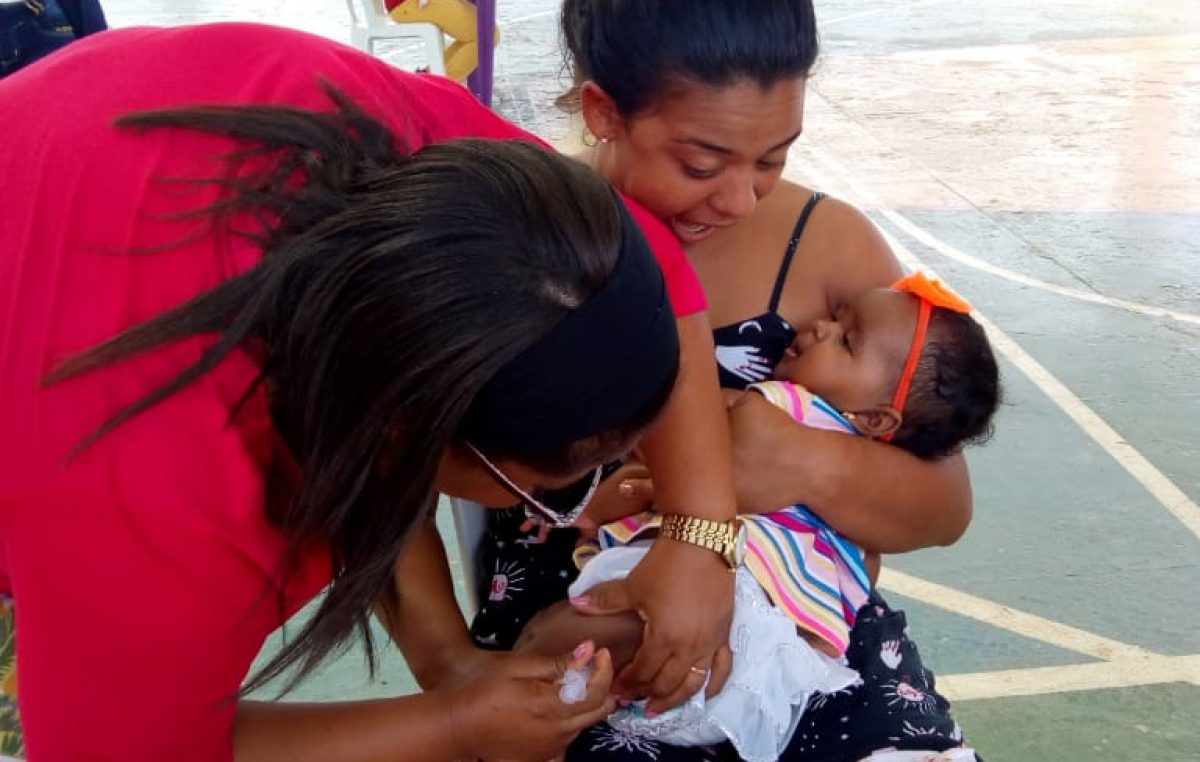 45% das crianças do município já foram protegidas da influenza (gripe)