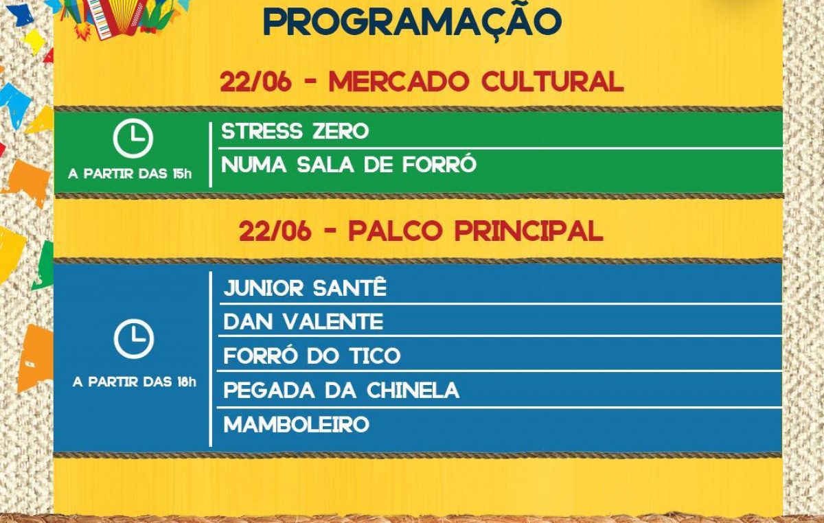 Programação do Arraiá do Chico 2019 é divulgada