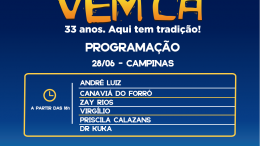 A festa continua no “Arraiá do Vem Cá” com as festividades de São Pedro