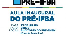 Aulas do Pré-IFBA começam nesta terça-feira (23)