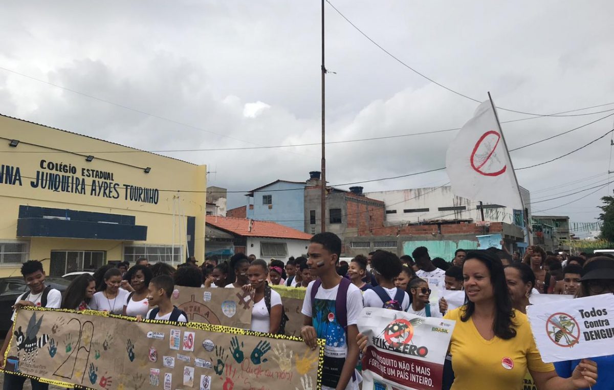 Unidade de Saúde do Caípe de Baixo e estudantes se unem contra o mosquito transmissor da dengue, zika e chikungunya