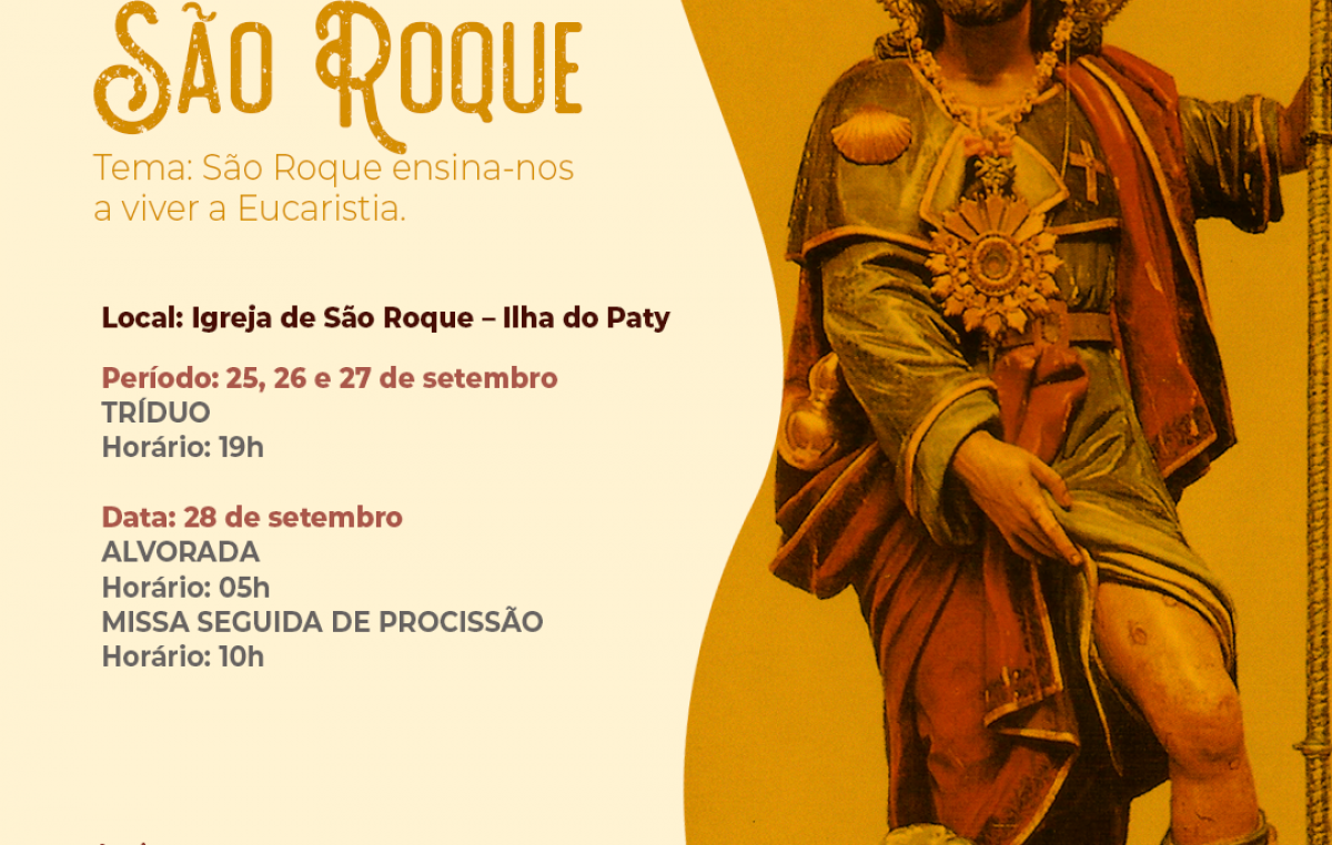Ilha do Paty será palco das homenagens a São Roque