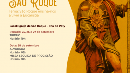 Ilha do Paty será palco das homenagens a São Roque