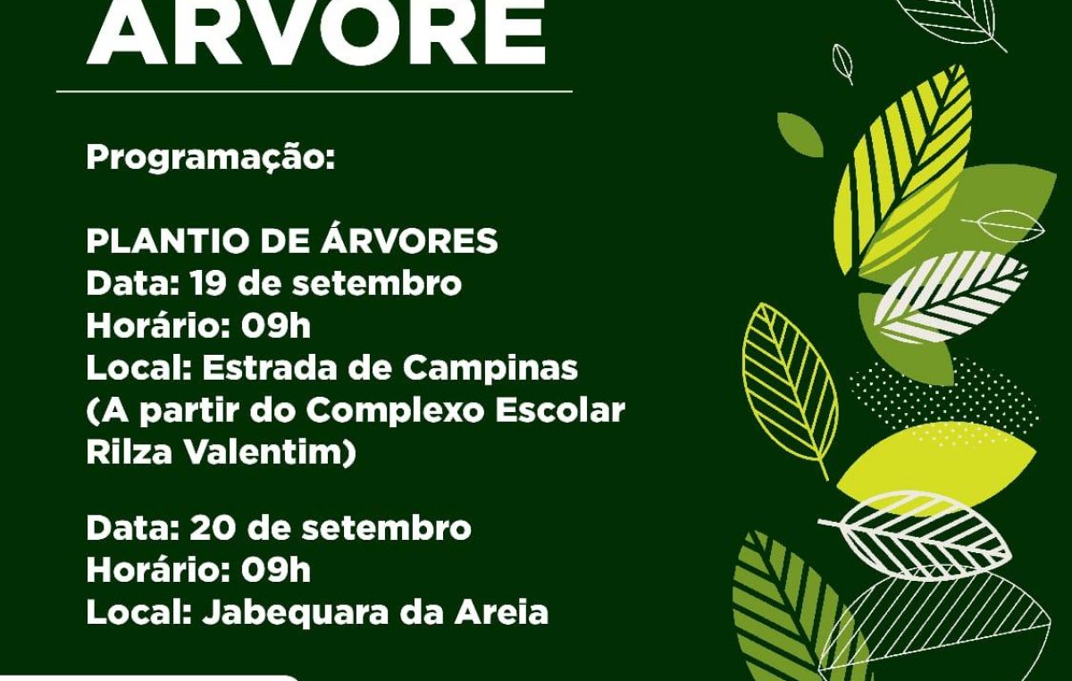 Dia da Árvore será celebrado em São Francisco do Conde