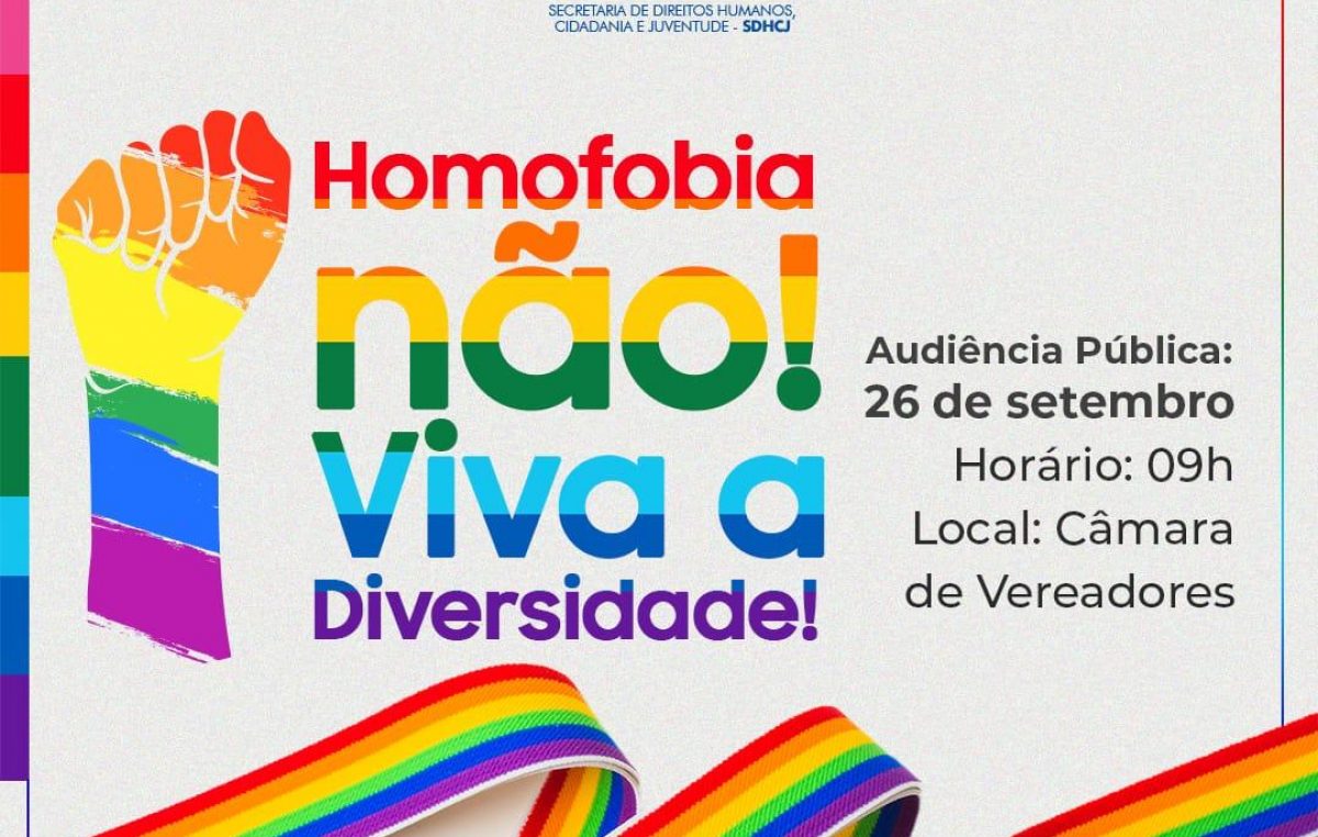 Audiência Pública Sobre os Direitos da População LGBT acontecerá nesta quinta-feira (27)