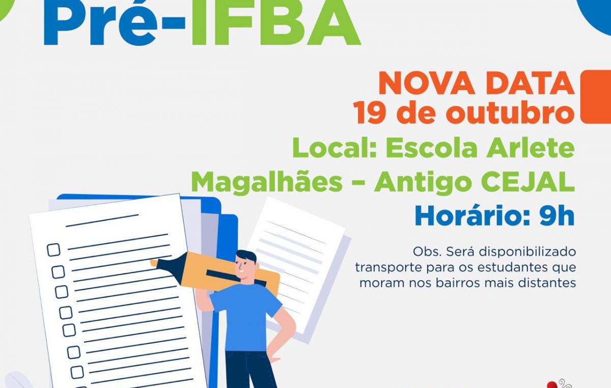 Simulado do Pré-IFBA será realizado neste sábado (19)