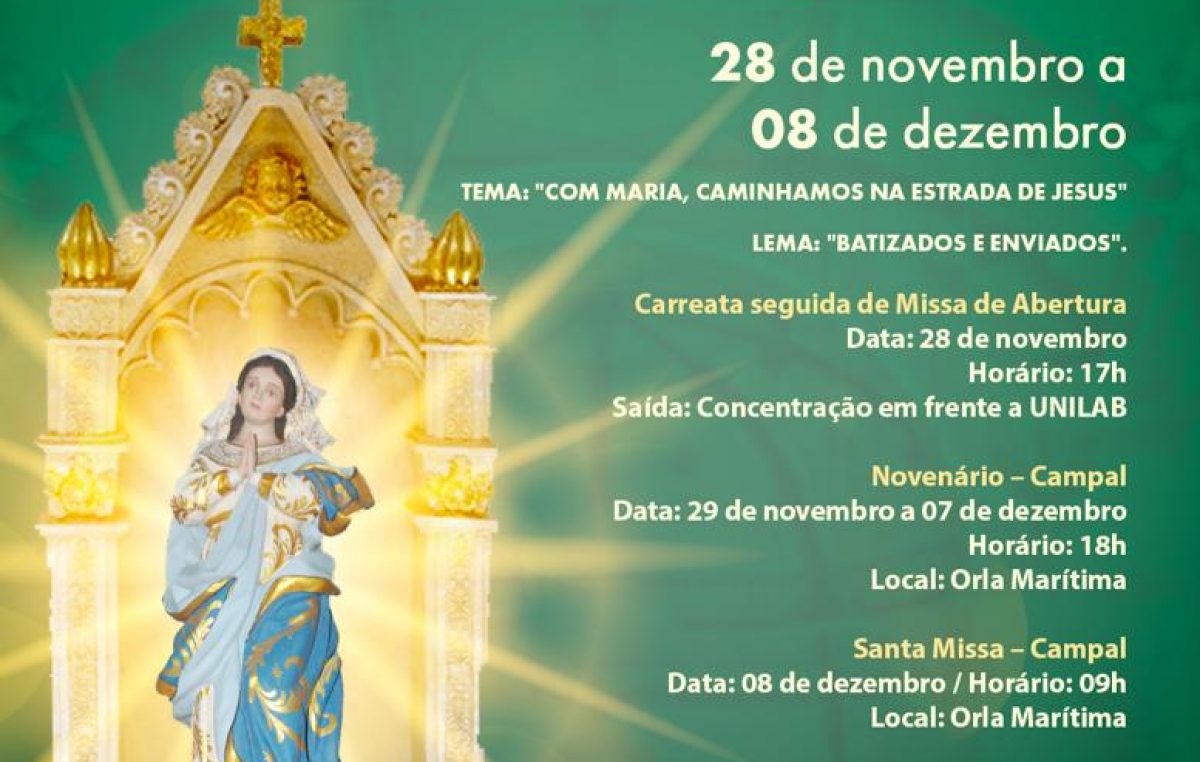 Festejos de Nossa Senhora da Conceição da Praia 2019: confira a PROGRAMAÇÃO RELIGIOSA