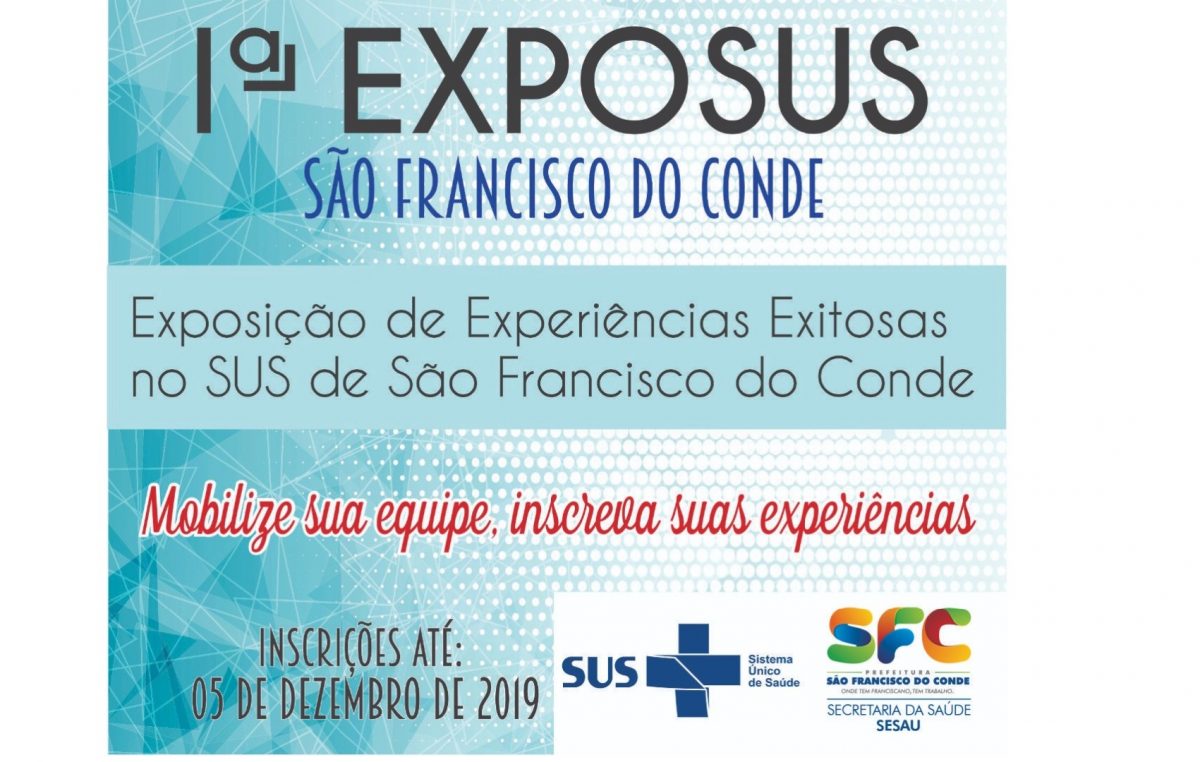 Prefeitura promoverá a EXPOSUS – uma exibição de experiências exitosas em saúde Inscrições de participação estão abertas