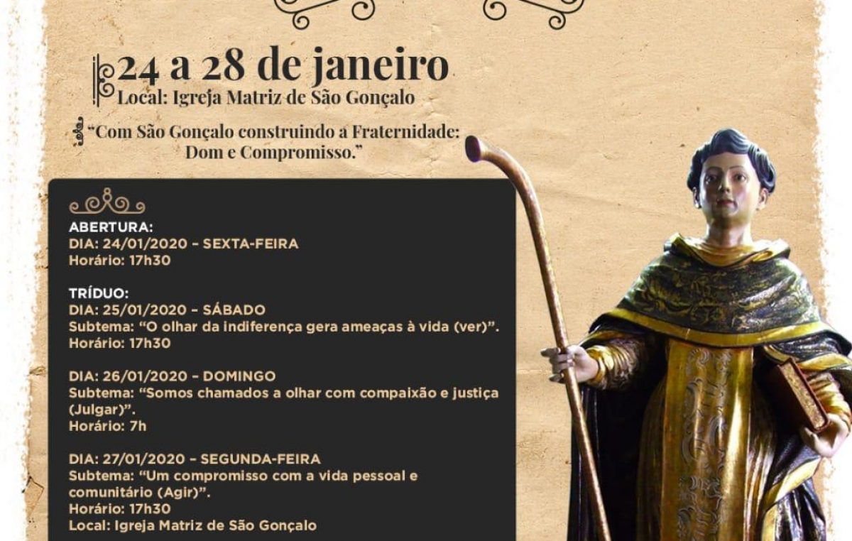 Festejos em homenagem a São Gonçalo acontecem de 24 a 28 de janeiro