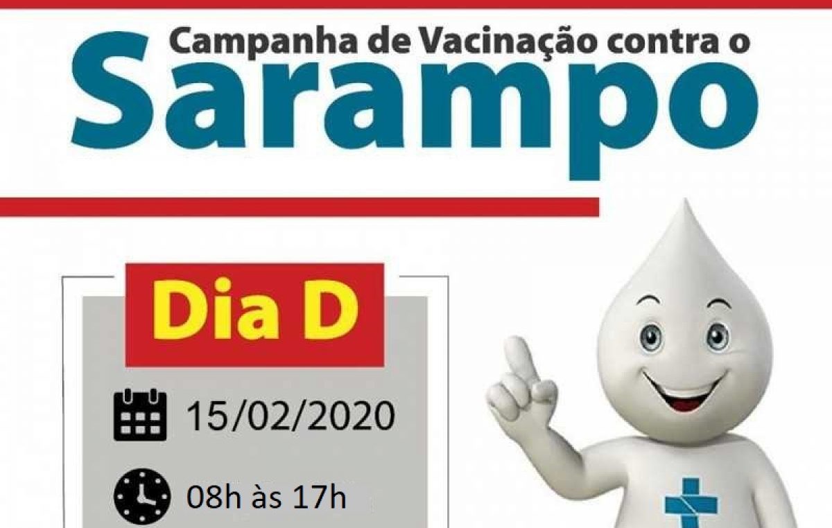 Dia D de Vacinação Contra o Sarampo acontece neste sábado (15) e vai imunizar pessoas entre 05 e 19 anos
