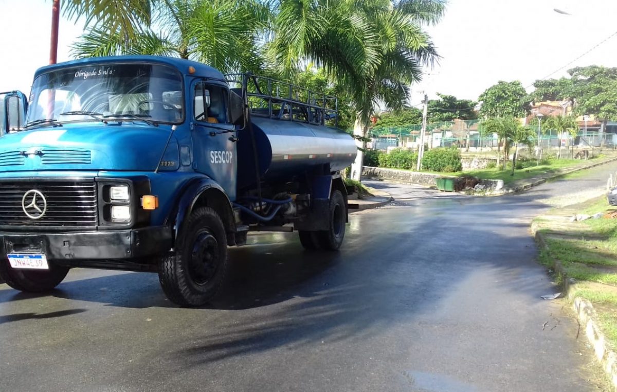 Prefeitura de SFC continua com a desinfecção e higienização de espaços públicos contra o coronavírus