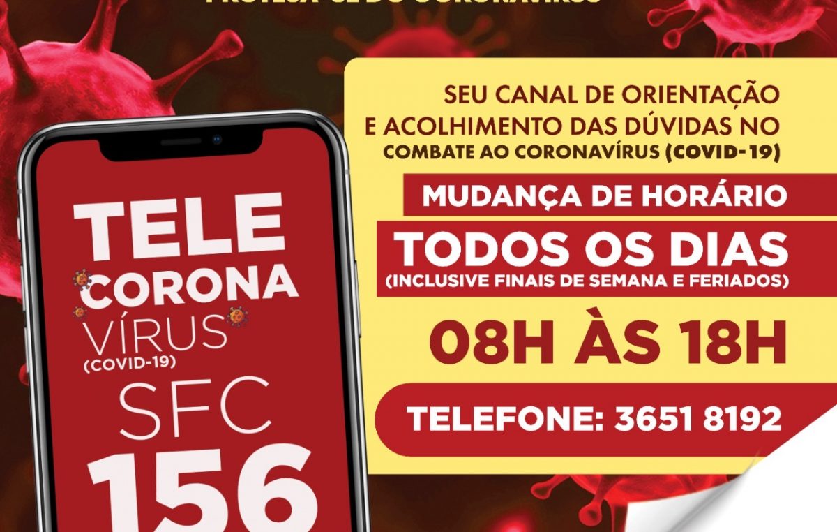 Saúde disponibiliza mais um número de telefone para comunidade no combate ao coronavírus