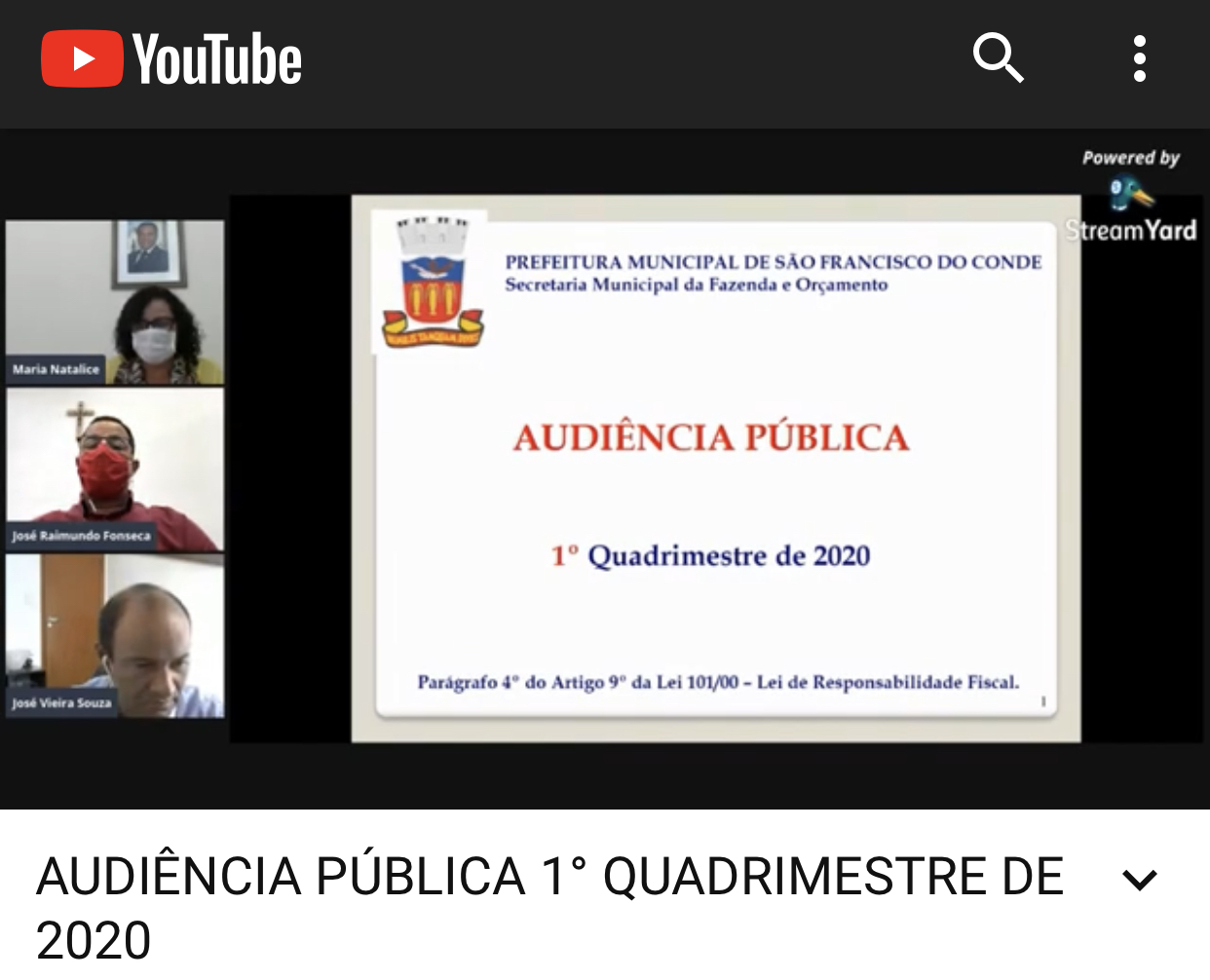 SEFAZ: Contas municipais são apresentadas em live – Audiência Pública